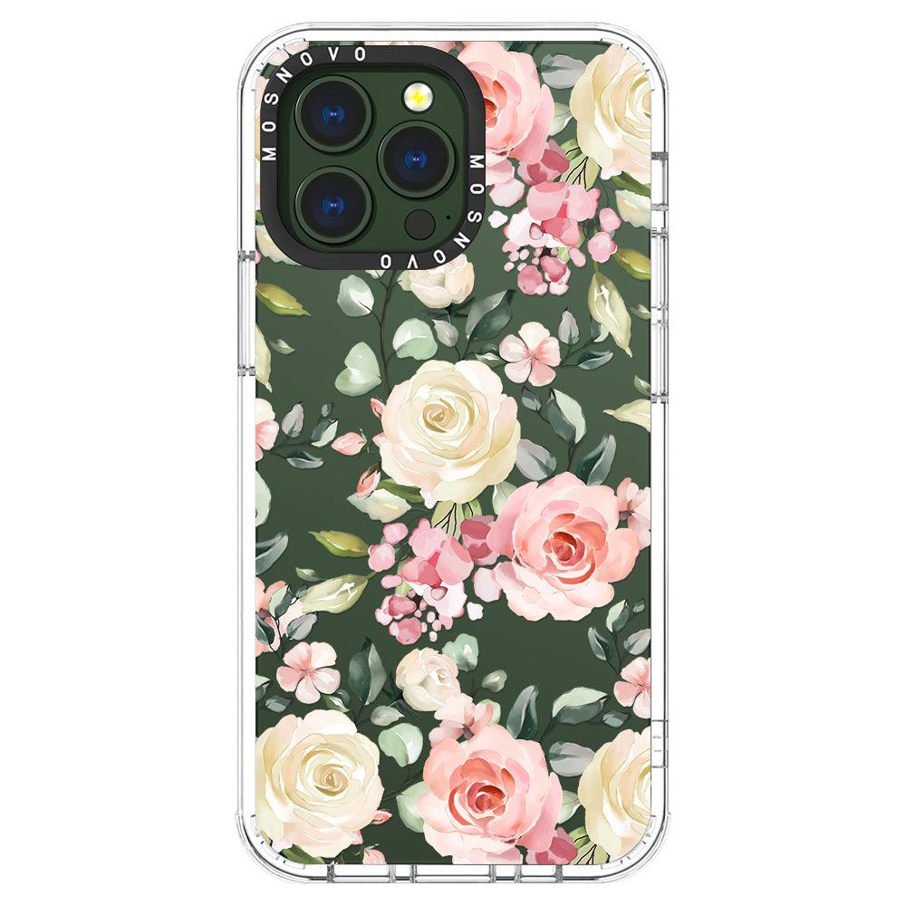 Watercolor Flower Floral Phone Case - iPhone 13 Pro Case - MOSNOVO