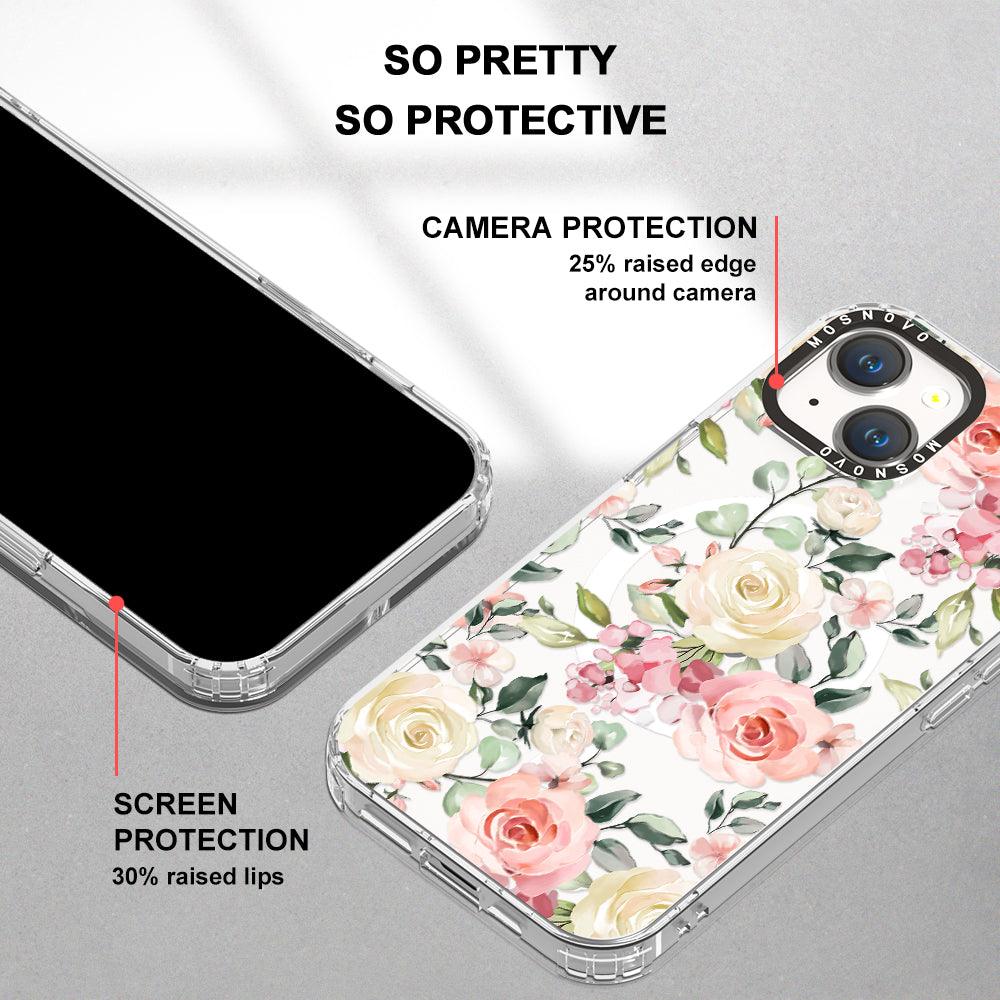 Watercolor Flower Floral Phone Case - iPhone 14 Case - MOSNOVO