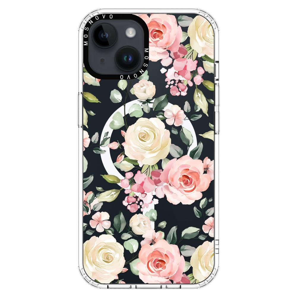 Watercolor Flower Floral Phone Case - iPhone 14 Plus Case - MOSNOVO