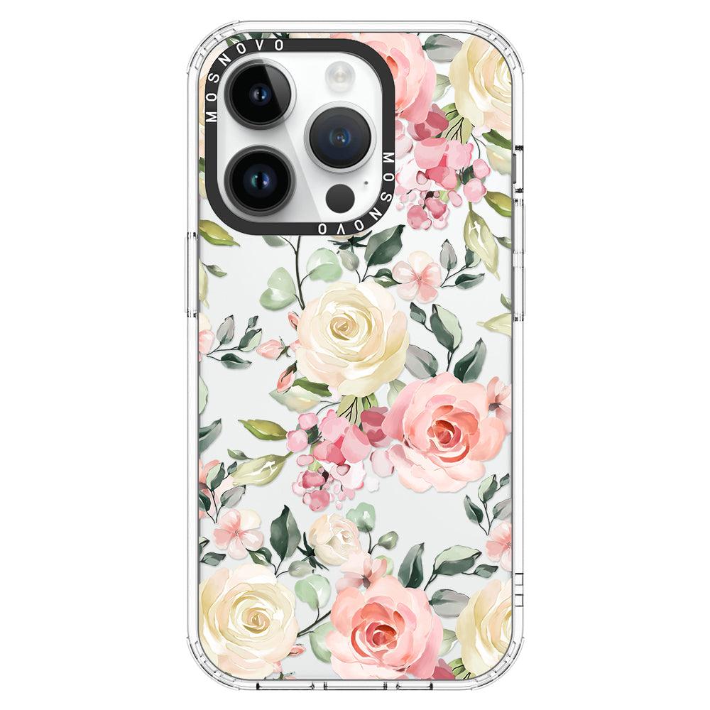 Watercolor Flower Floral Phone Case - iPhone 14 Pro Case - MOSNOVO