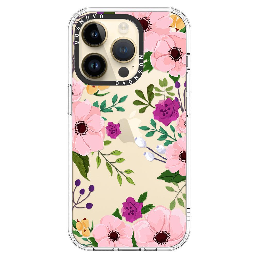 Watercolor Floral Phone Case - iPhone 14 Pro Case - MOSNOVO