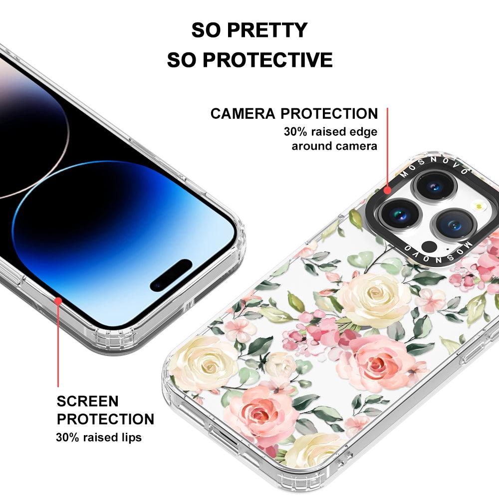 Watercolor Flower Floral Phone Case - iPhone 14 Pro Case - MOSNOVO