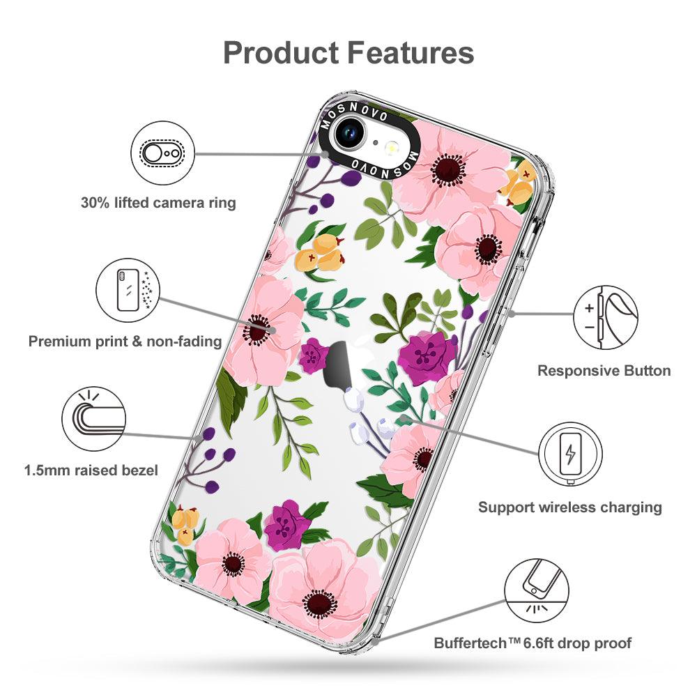 Watercolor Floral Phone Case - iPhone SE 2020 Case - MOSNOVO