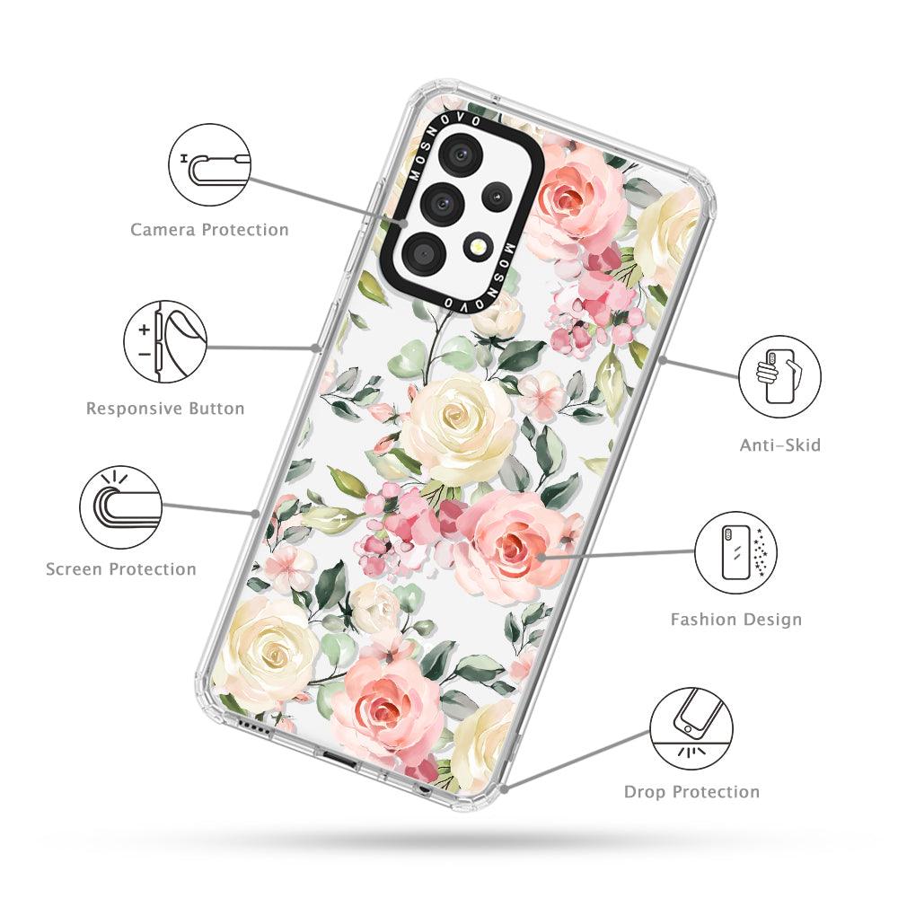 Watercolor Floral Phone Case - Samsung Galaxy A52 & A52s Case - MOSNOVO