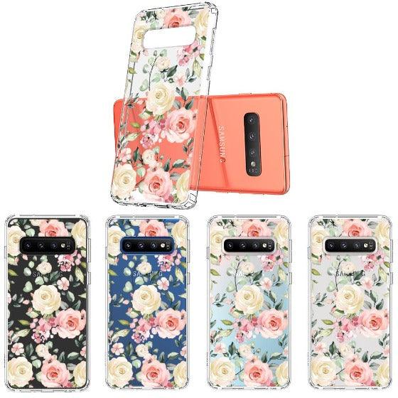 Watercolor Flower Floral Phone Case - Samsung Galaxy S10 Case - MOSNOVO