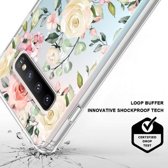 Watercolor Flower Floral Phone Case - Samsung Galaxy S10 Case - MOSNOVO