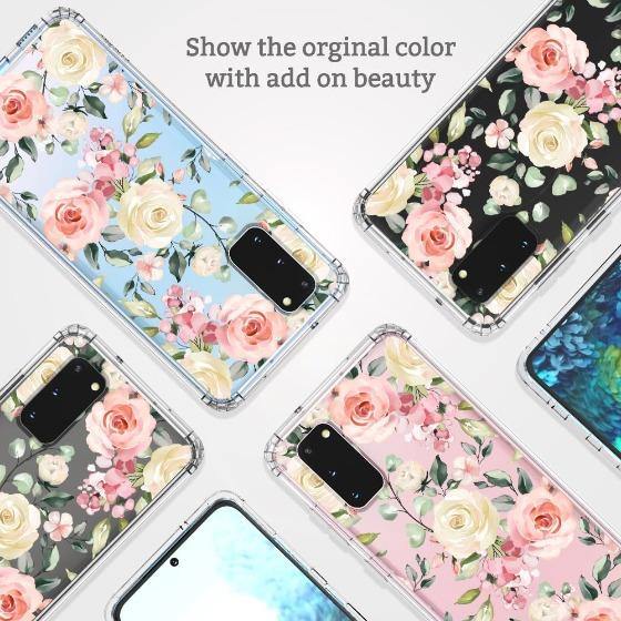 Watercolor Flower Floral Phone Case - Samsung Galaxy S20 Case - MOSNOVO