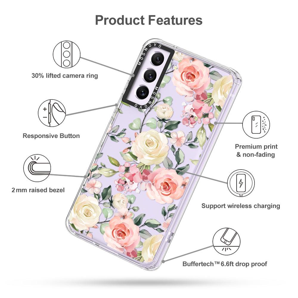 Watercolor Floral Phone Case - Samsung Galaxy S21 FE Case - MOSNOVO