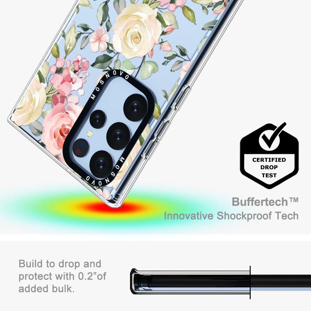 Watercolor Floral Phone Case - Samsung Galaxy S22 Ultra Case - MOSNOVO