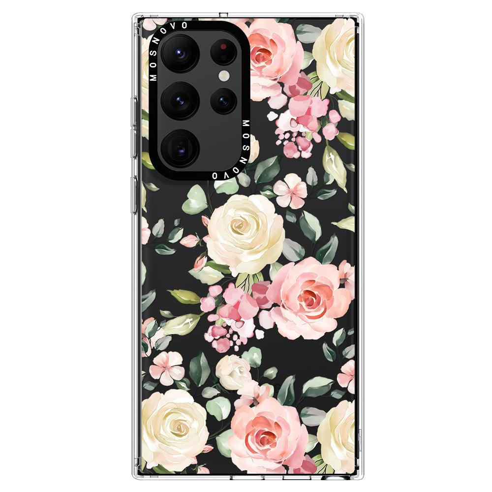 Watercolor Floral Phone Case - Samsung Galaxy S22 Ultra Case - MOSNOVO