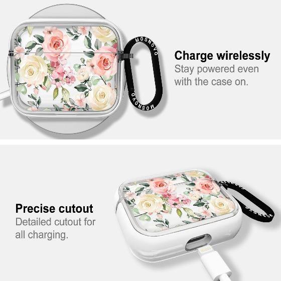 Watercolor Flower Floral AirPods Pro Case - MOSNOVO