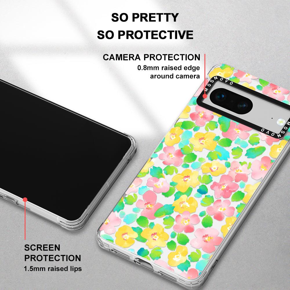 Watercolor Flower Phone Case - Google Pixel 7 Case - MOSNOVO