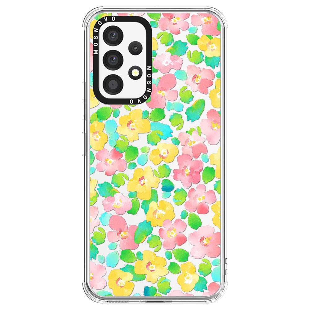 Watercolor Flower Phone Case - Samsung Galaxy A53 Case - MOSNOVO