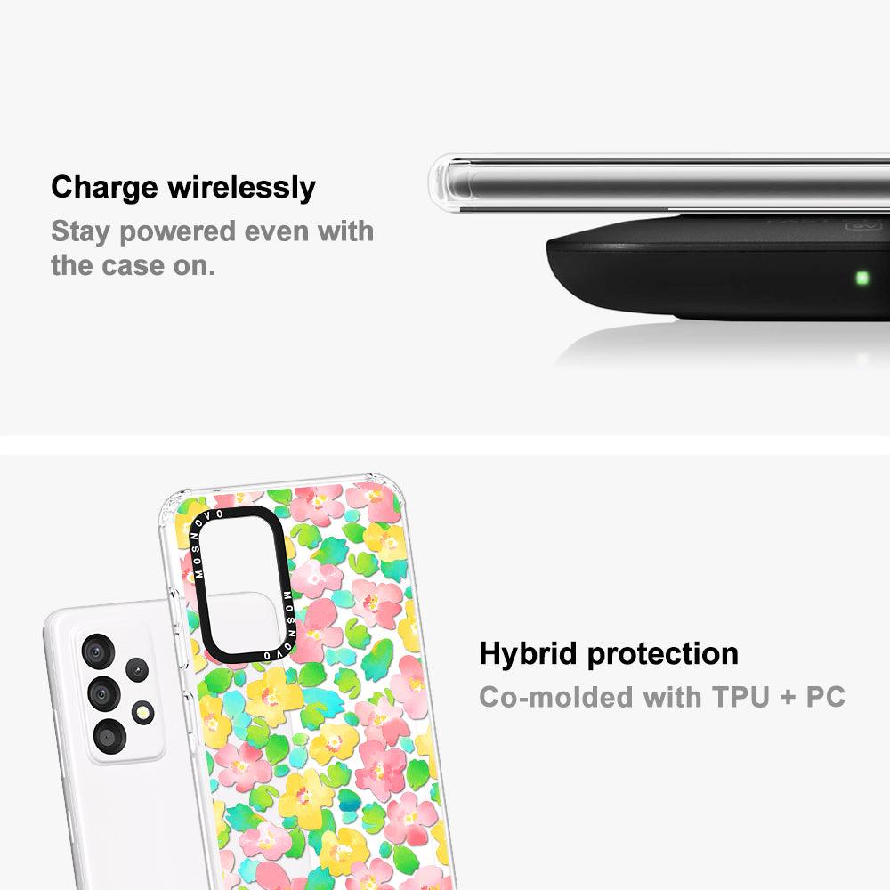 Watercolor Flower Phone Case - Samsung Galaxy A53 Case - MOSNOVO