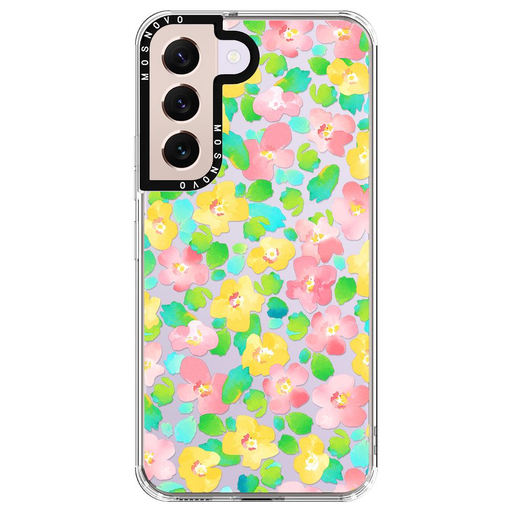 Watercolor Flower Phone Case - Samsung Galaxy S22 Case - MOSNOVO