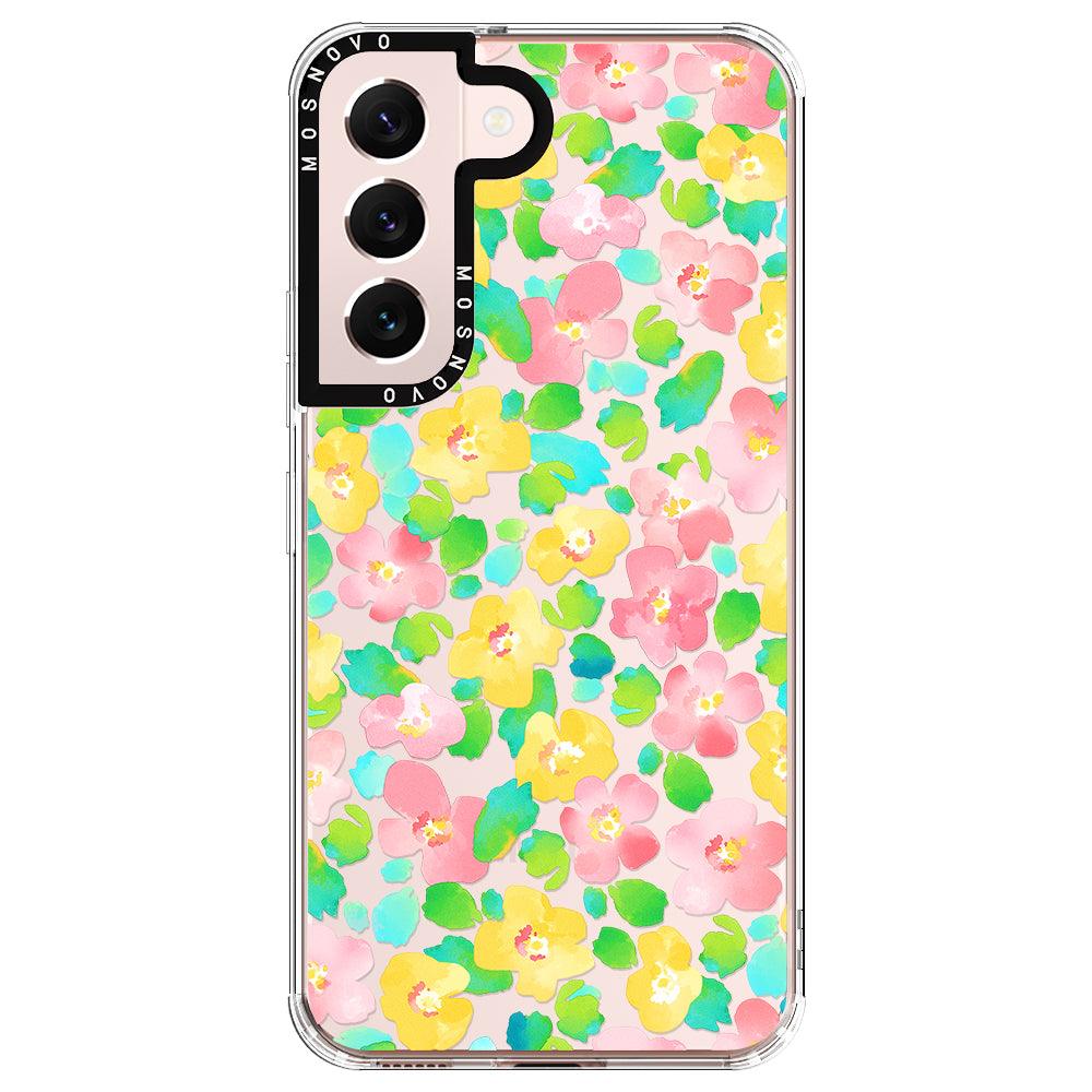 Watercolor Flower Phone Case - Samsung Galaxy S22 Case - MOSNOVO