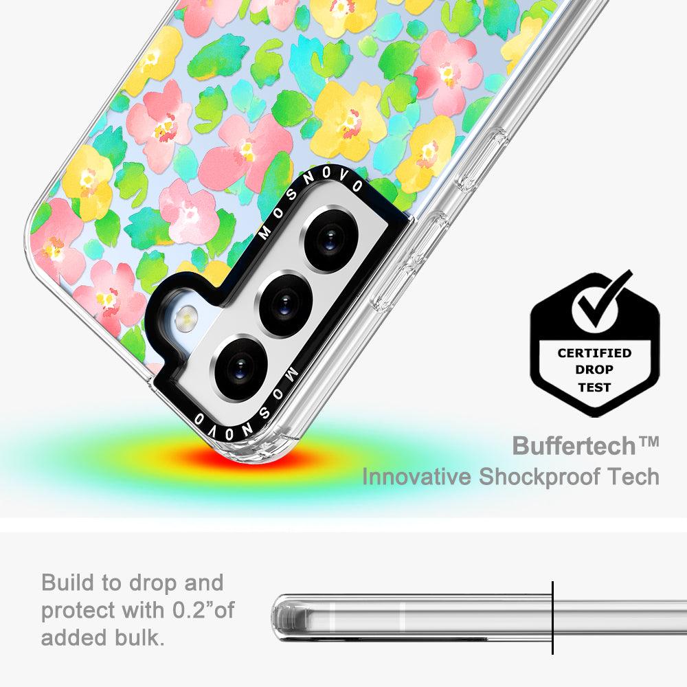 Watercolor Flower Phone Case - Samsung Galaxy S22 Plus Case - MOSNOVO