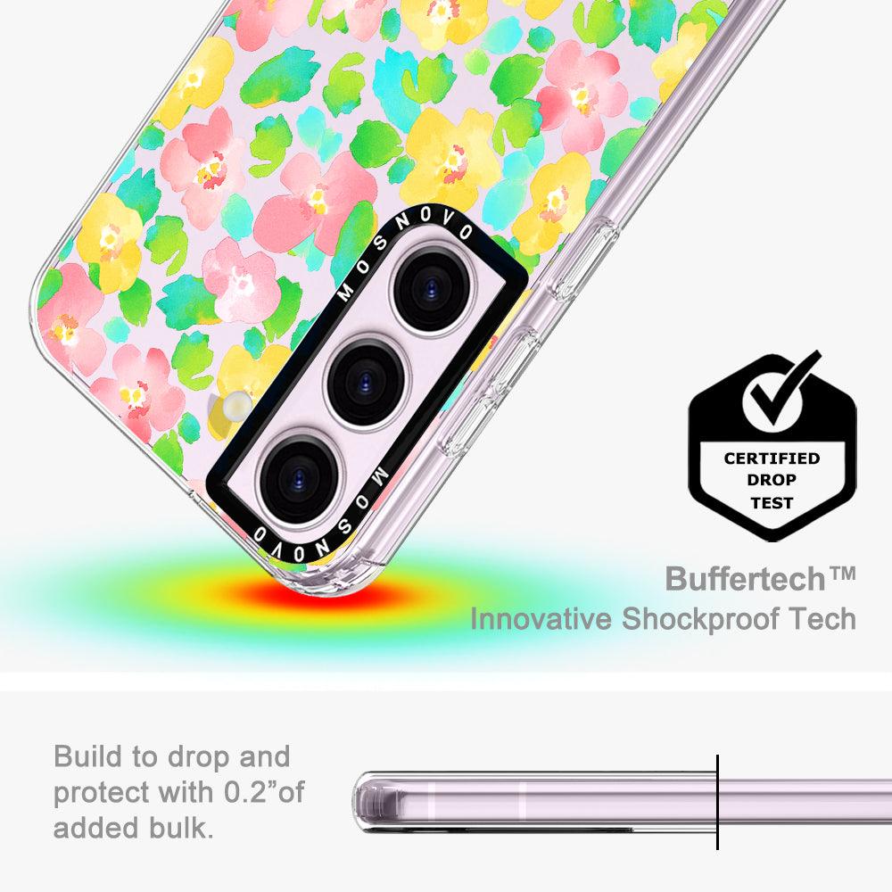 Watercolor Flower Phone Case - Samsung Galaxy S23 Case - MOSNOVO