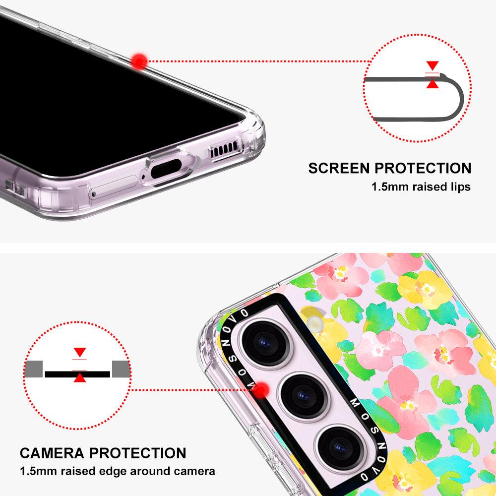 Watercolor Flower Phone Case - Samsung Galaxy S23 Case - MOSNOVO