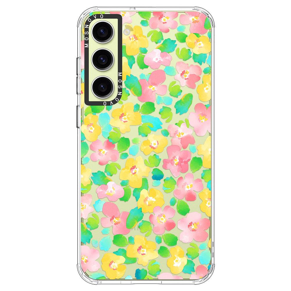 Watercolor Flower Phone Case - Samsung Galaxy S23 Plus Case - MOSNOVO