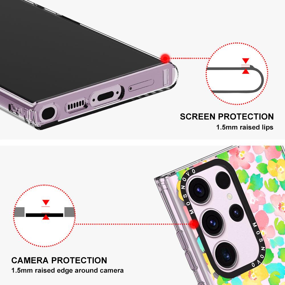 Watercolor Flower Phone Case - Samsung Galaxy S23 Ultra Case - MOSNOVO