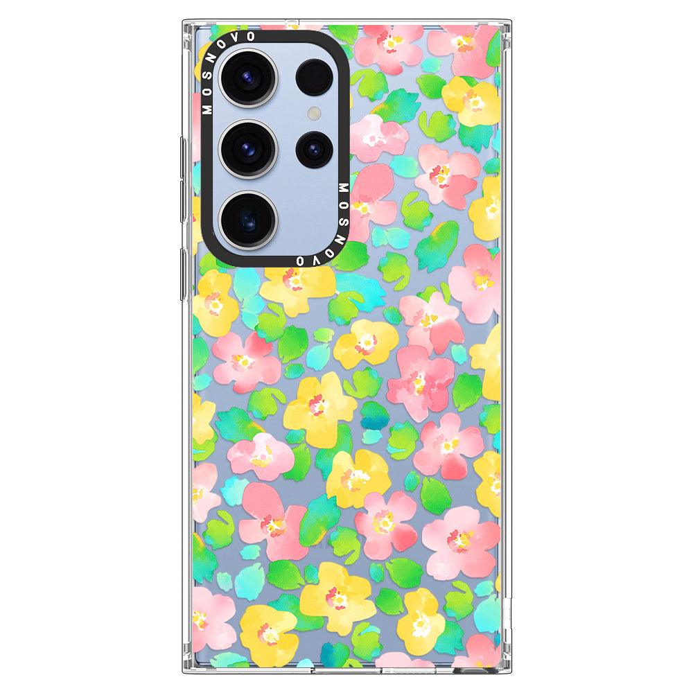 Watercolor Flower Phone Case - Samsung Galaxy S23 Ultra Case - MOSNOVO