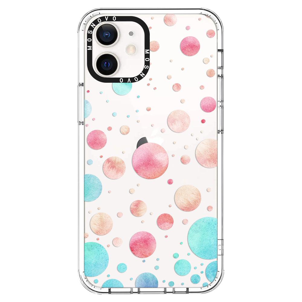 Watercolor Polka Dot Phone Case - iPhone 12 Mini Case - MOSNOVO