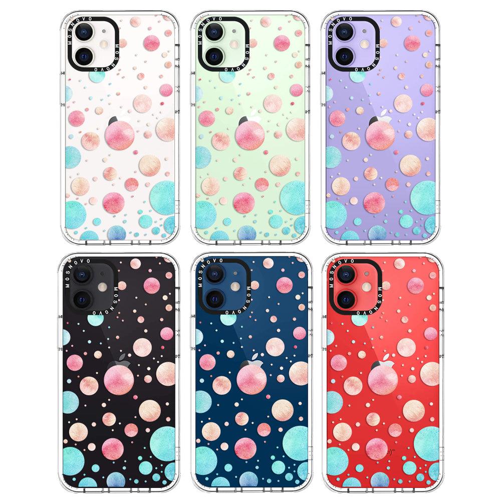 Watercolor Polka Dot Phone Case - iPhone 12 Mini Case - MOSNOVO