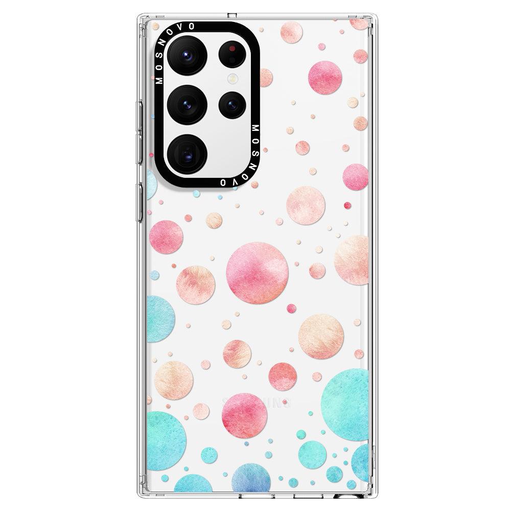 Watercolor Polka Dot Phone Case - Samsung Galaxy S22 Ultra Case - MOSNOVO