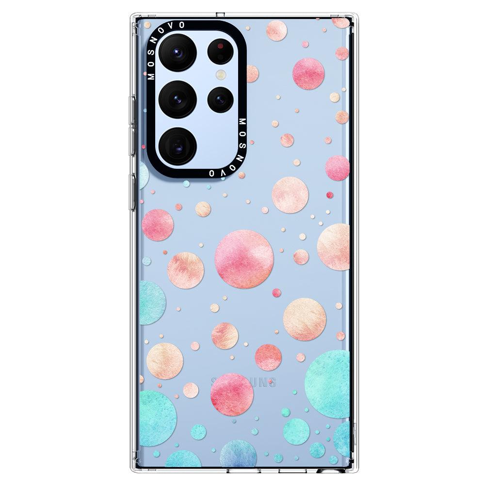 Watercolor Polka Dot Phone Case - Samsung Galaxy S22 Ultra Case - MOSNOVO