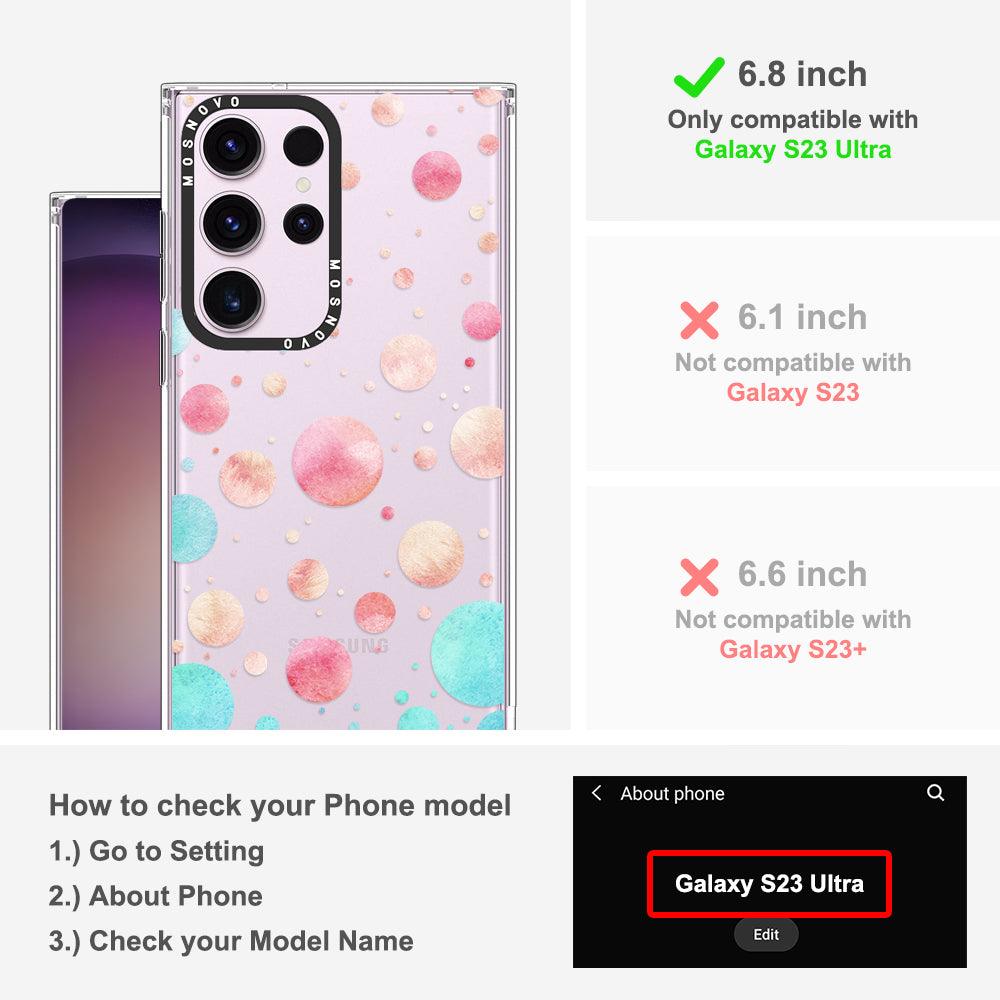 Watercolor Polka Dot Phone Case - Samsung Galaxy S23 Ultra Case - MOSNOVO