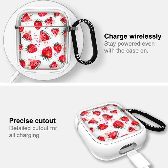 Watermelon and Strawberry AirPods 1/2 Case - MOSNOVO