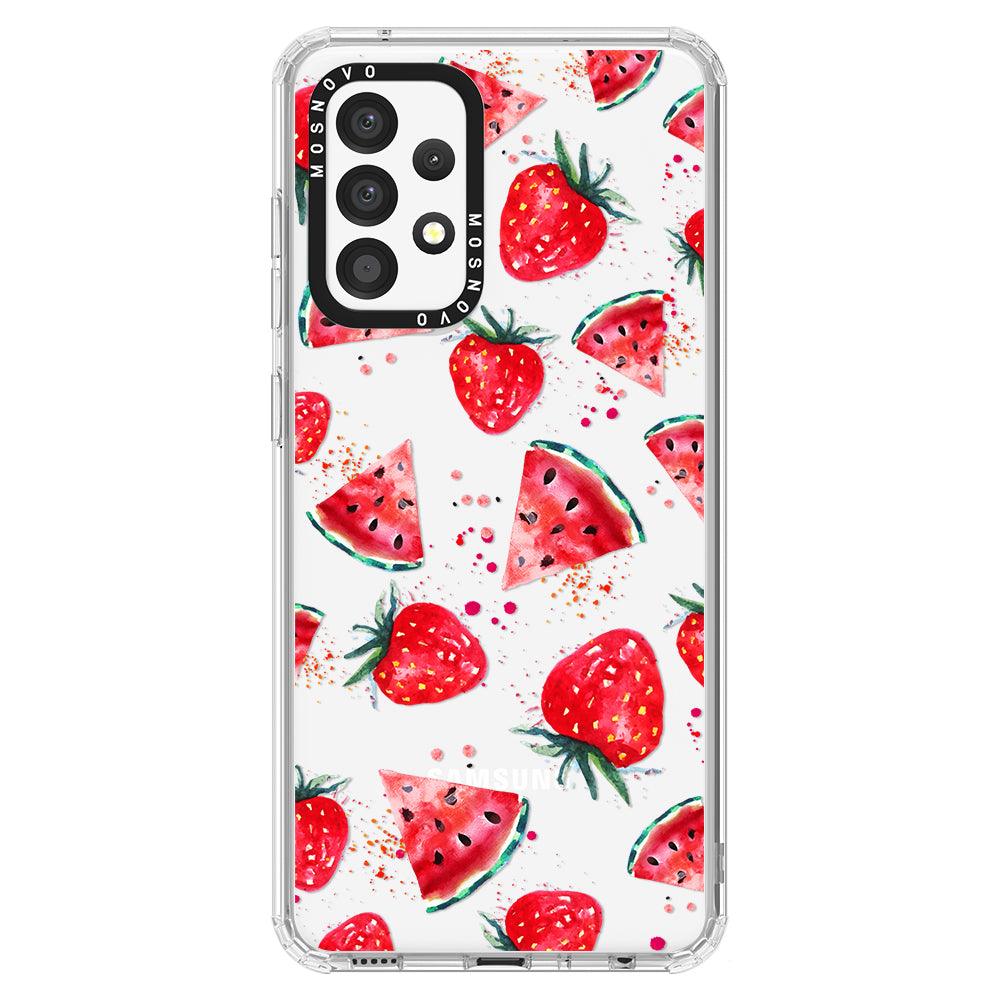Watermelon and Strawberry Phone Case - Samsung Galaxy A52 & A52s Case - MOSNOVO