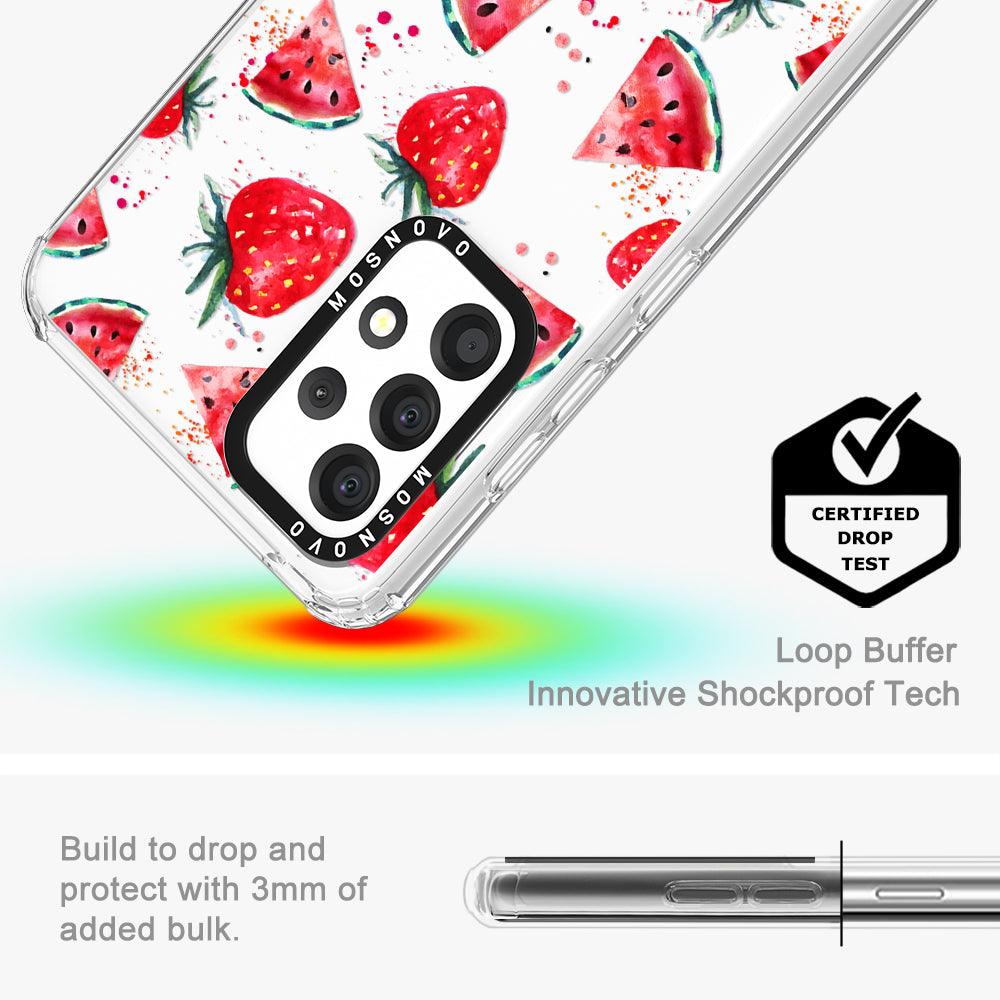 Watermelon and Strawberry Phone Case - Samsung Galaxy A52 & A52s Case - MOSNOVO