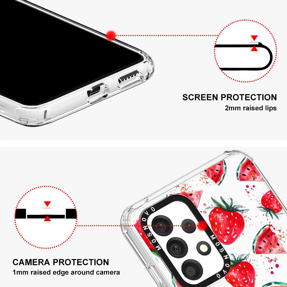 Watermelon and Strawberry Phone Case - Samsung Galaxy A53 Case - MOSNOVO