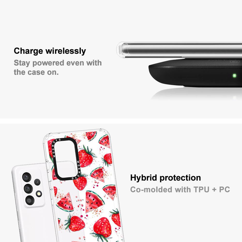 Watermelon and Strawberry Phone Case - Samsung Galaxy A53 Case - MOSNOVO