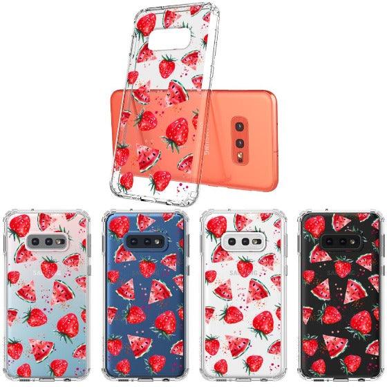 Watermelon and Strawberry Phone Case - Samsung Galaxy S10e Case - MOSNOVO