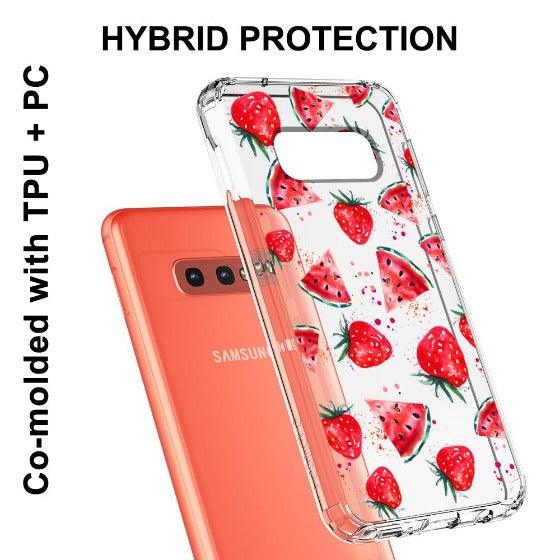 Watermelon and Strawberry Phone Case - Samsung Galaxy S10e Case - MOSNOVO