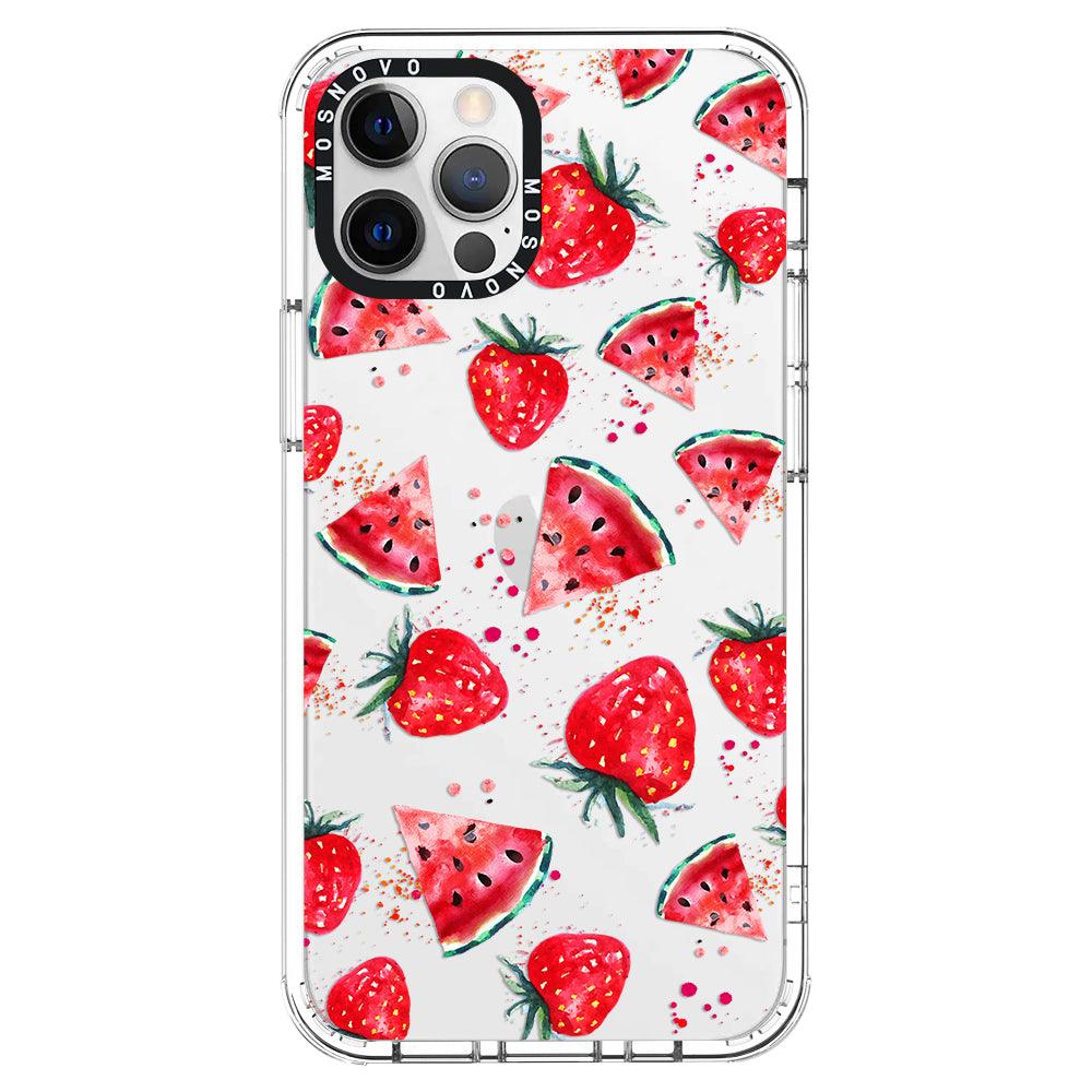 Watermelon Strawberry Phone Case - iPhone 12 Pro Case - MOSNOVO