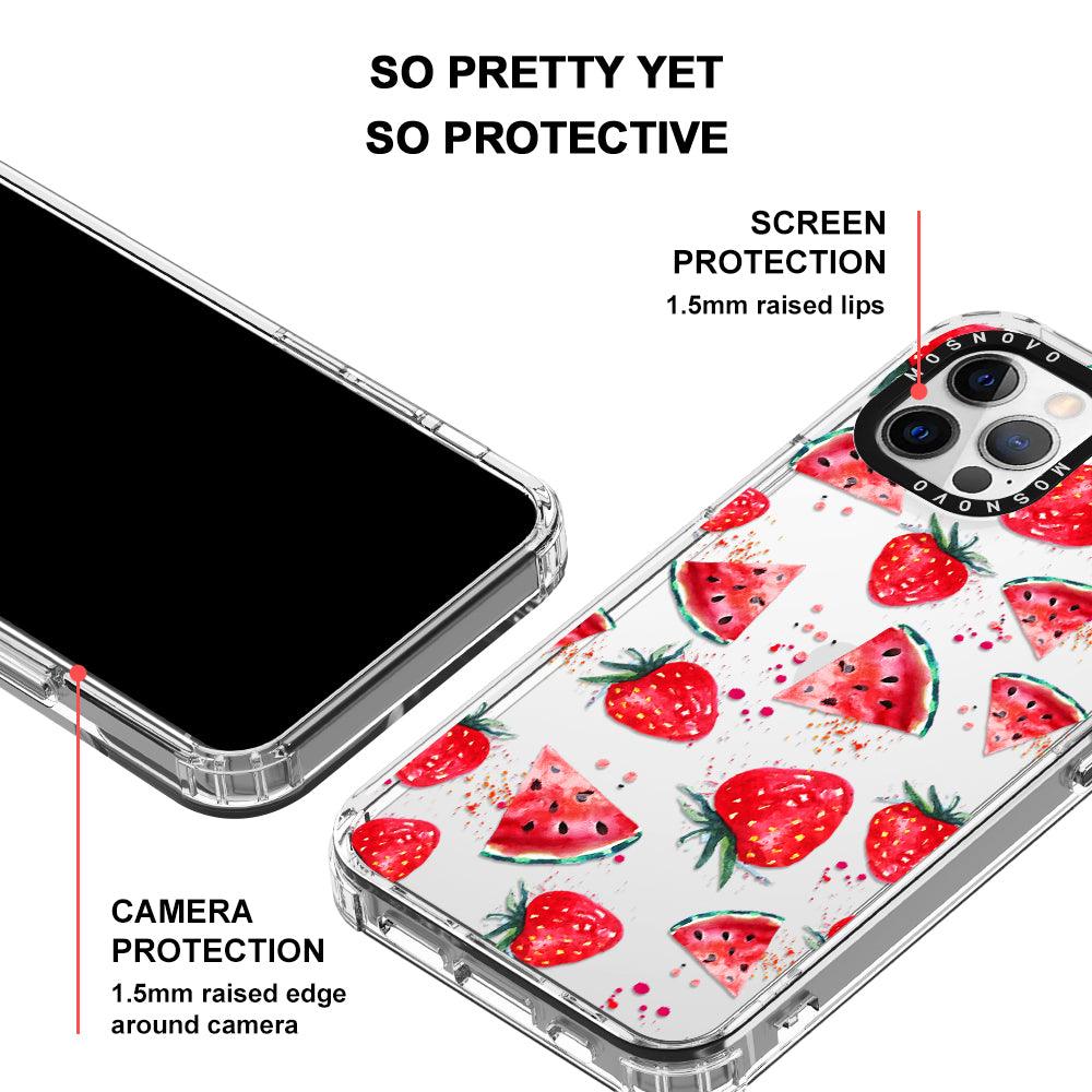 Watermelon Strawberry Phone Case - iPhone 12 Pro Case - MOSNOVO