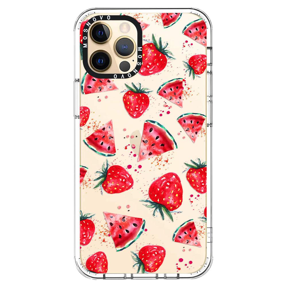 Watermelon Strawberry Phone Case - iPhone 12 Pro Max Case - MOSNOVO