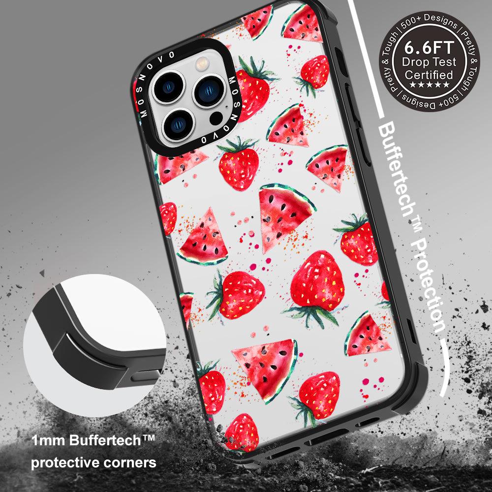 Watermelon and Strawberry Phone Case - iPhone 13 Pro Max Case - MOSNOVO