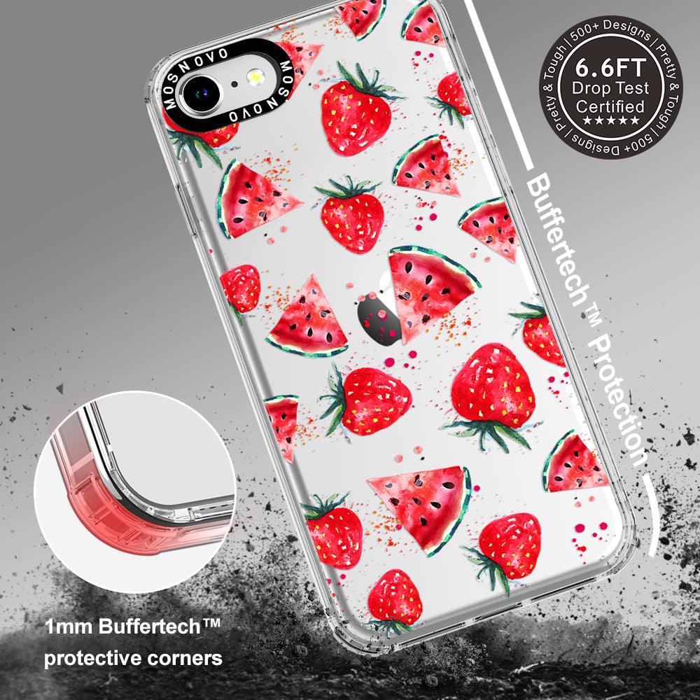 Watermelon and Strawberry Phone Case - iPhone 7 Case - MOSNOVO
