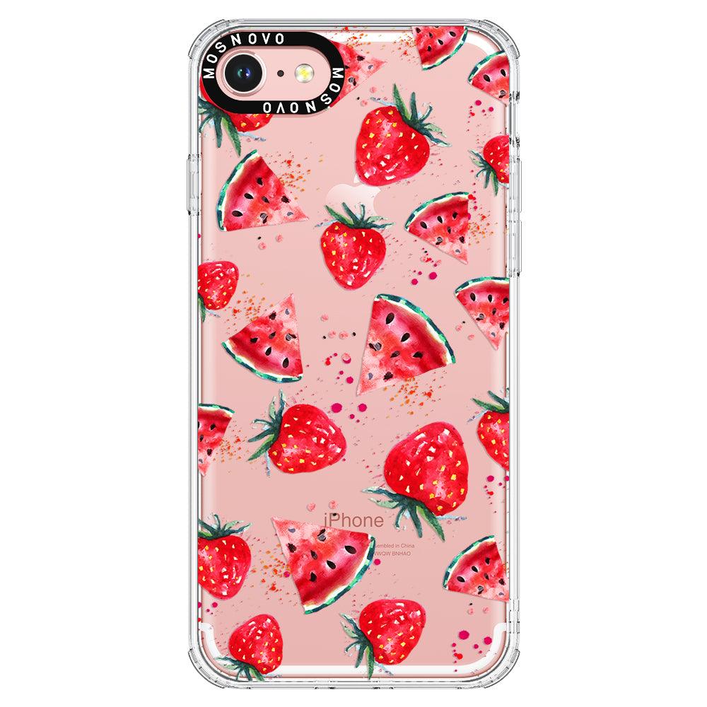 Watermelon and Strawberry Phone Case - iPhone 8 Case - MOSNOVO
