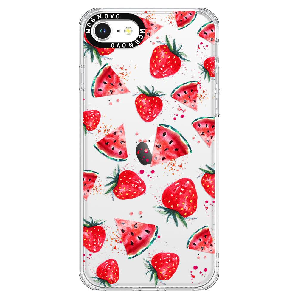 Watermelon and Strawberry Phone Case - iPhone 8 Case - MOSNOVO