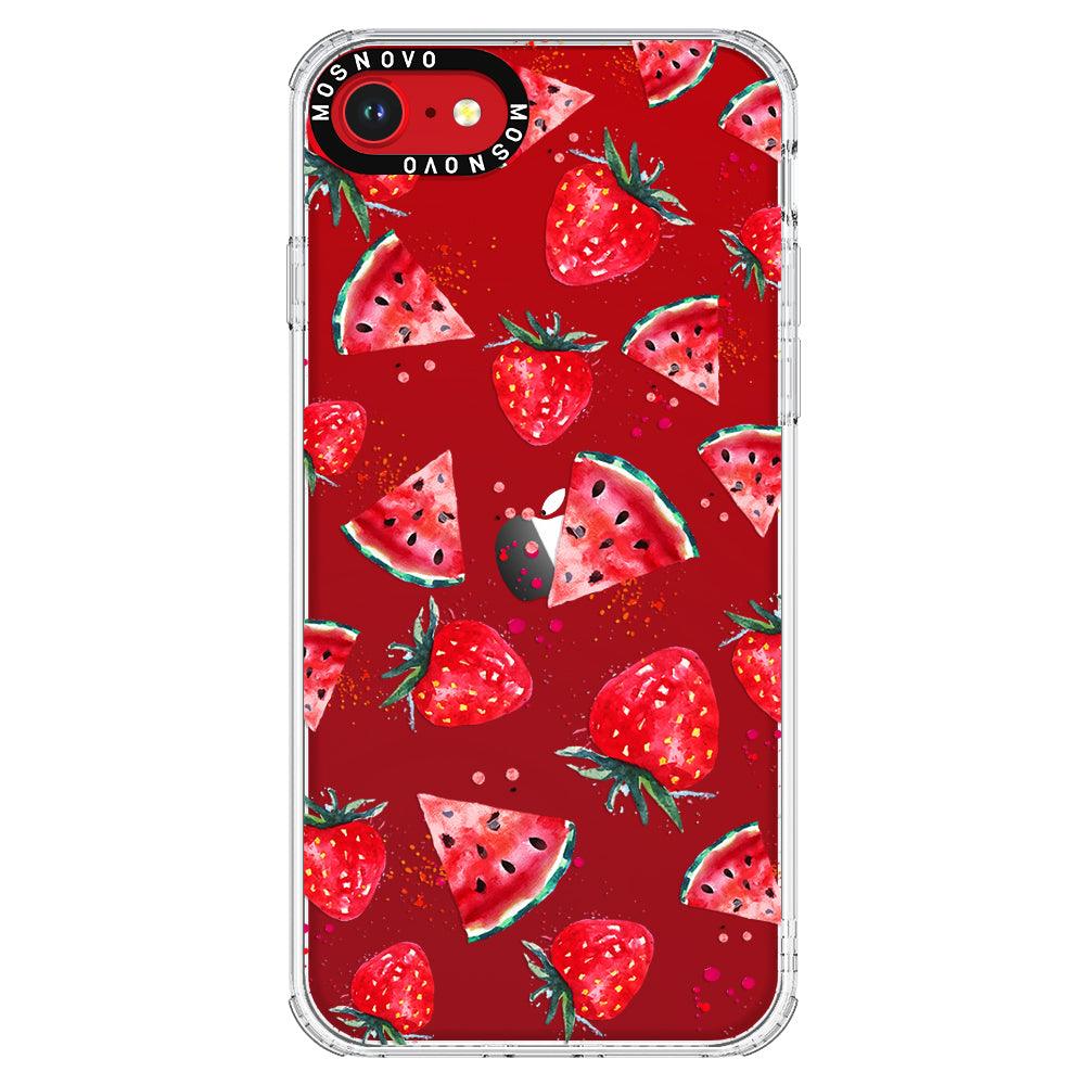 Watermelon and Strawberry Phone Case - iPhone SE 2020 Case - MOSNOVO