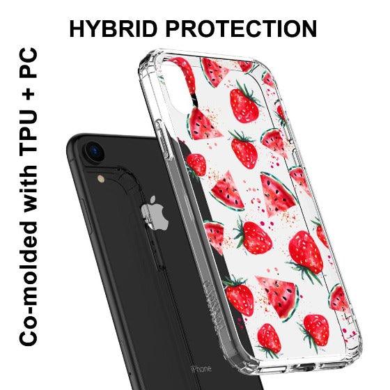 Watermelon and Strawberry Phone Case - iPhone XR Case - MOSNOVO