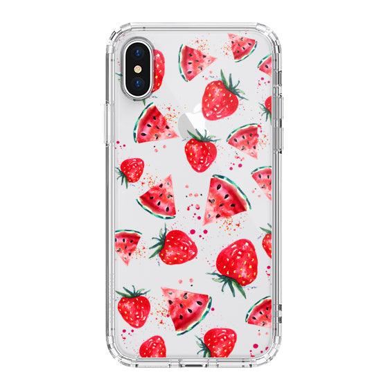 Watermelon and Strawberry Phone Case - iPhone XS Case - MOSNOVO