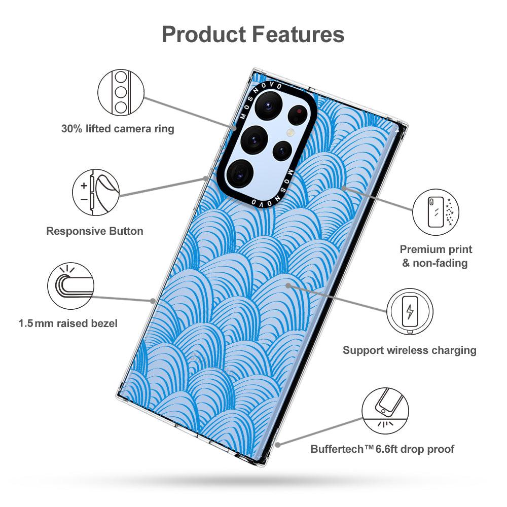 Wavy Art Phone Case - Samsung Galaxy S22 Ultra Case - MOSNOVO