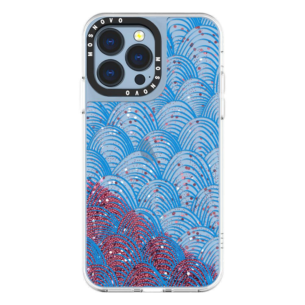 Wavy Wave Glitter Phone Case - iPhone 13 Pro Case - MOSNOVO
